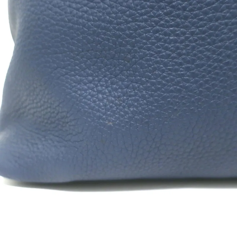 Hermes Double Sens 45 Reversible Tote Bleu Electrique Graphite Clemence Leather