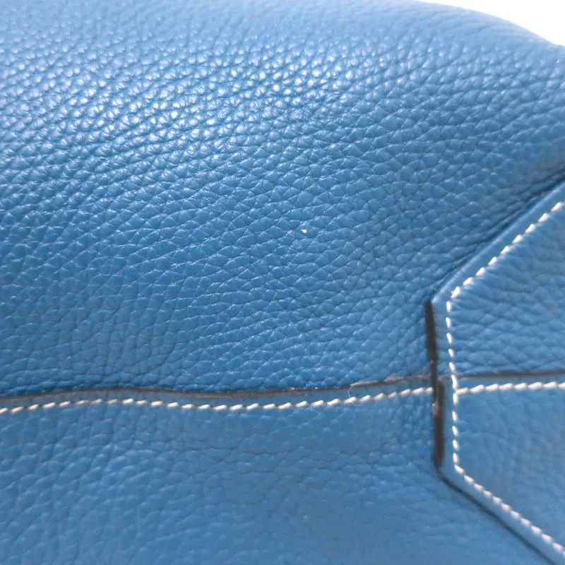 Hermes Double Sens 45 Reversible Tote Bleu Electrique Graphite Clemence Leather