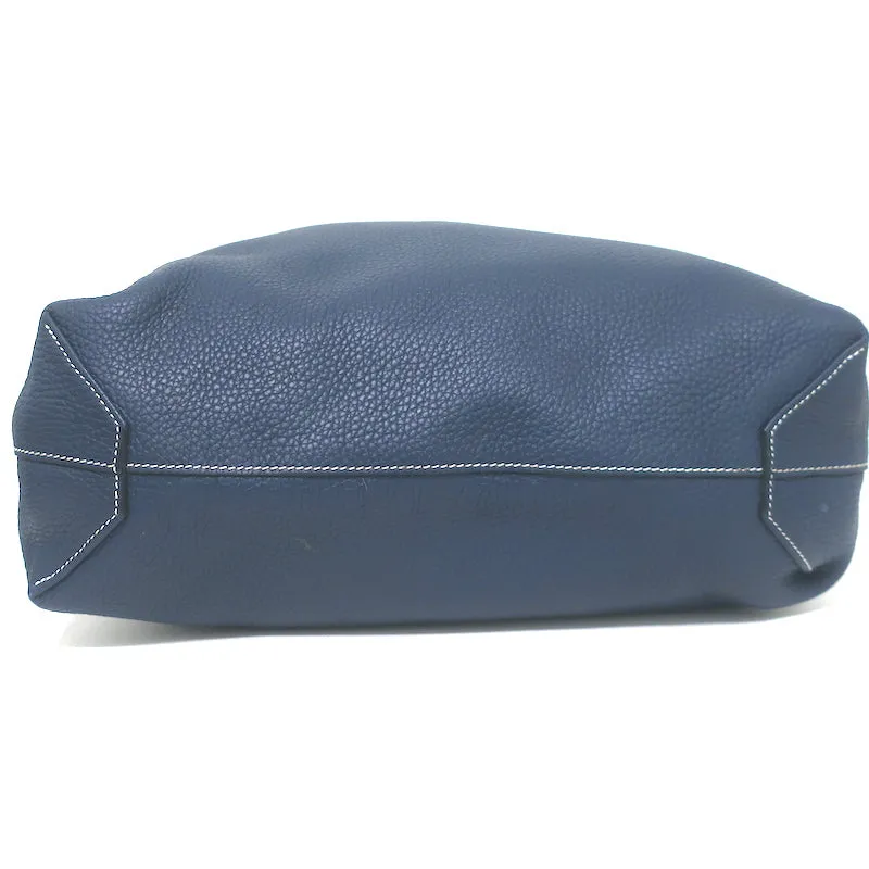 Hermes Double Sens 45 Reversible Tote Bleu Electrique Graphite Clemence Leather