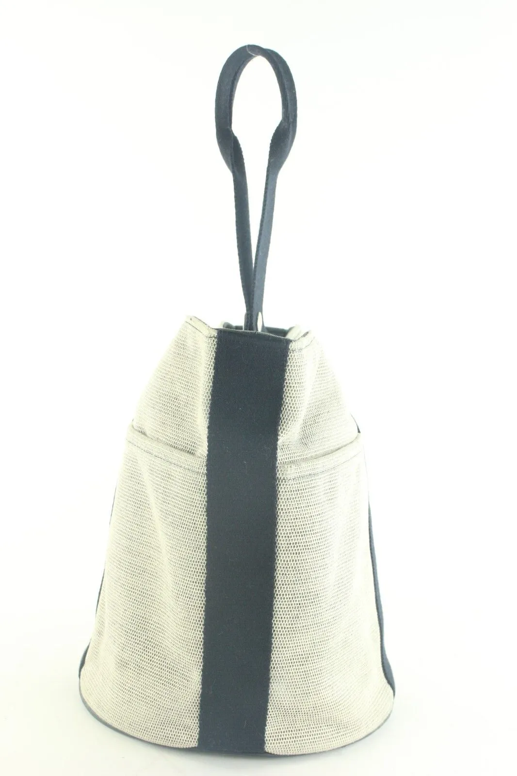 Hermes Grey Toile Saxo PM Bucket 7HER112K