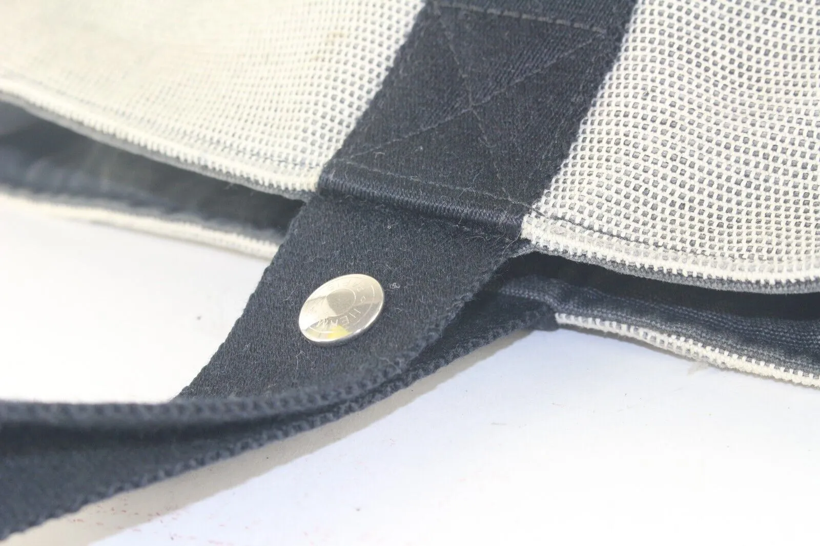Hermes Grey Toile Saxo PM Bucket 7HER112K