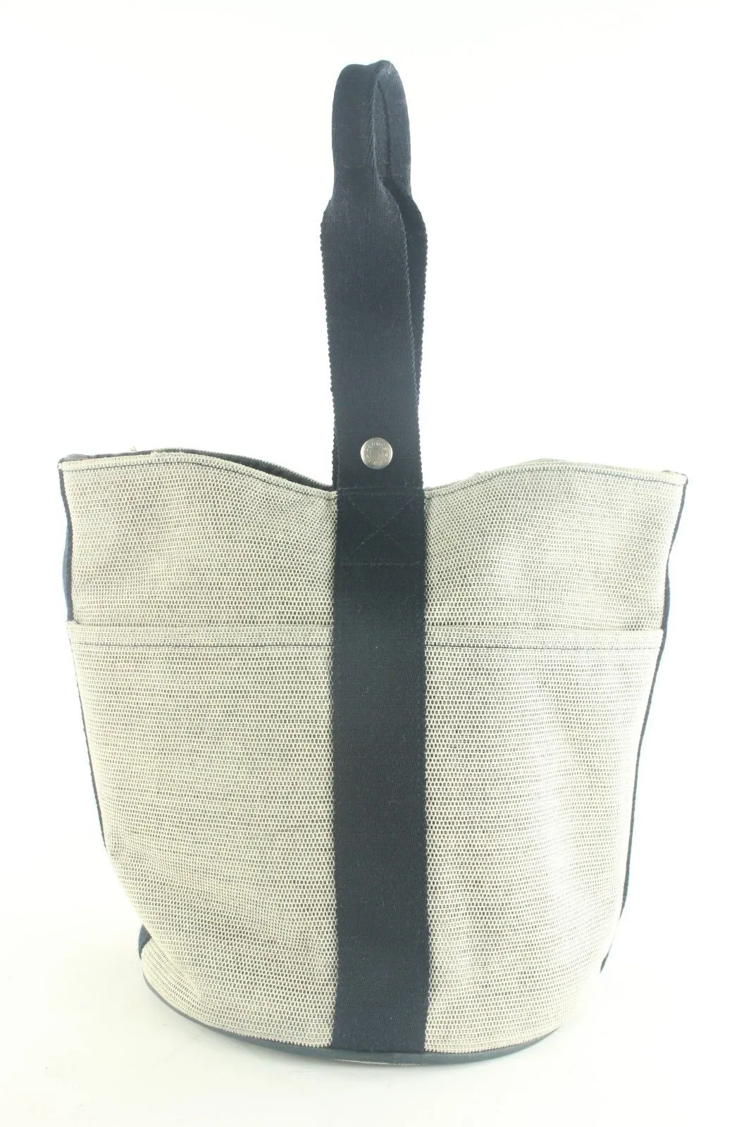 Hermes Grey Toile Saxo PM Bucket 7HER112K