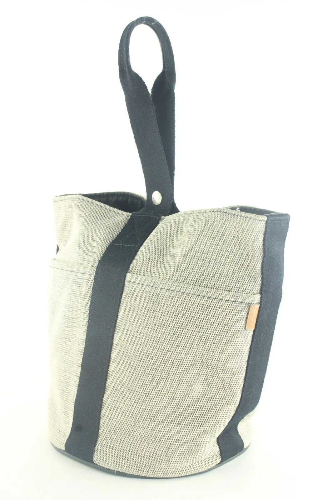 Hermes Grey Toile Saxo PM Bucket 7HER112K