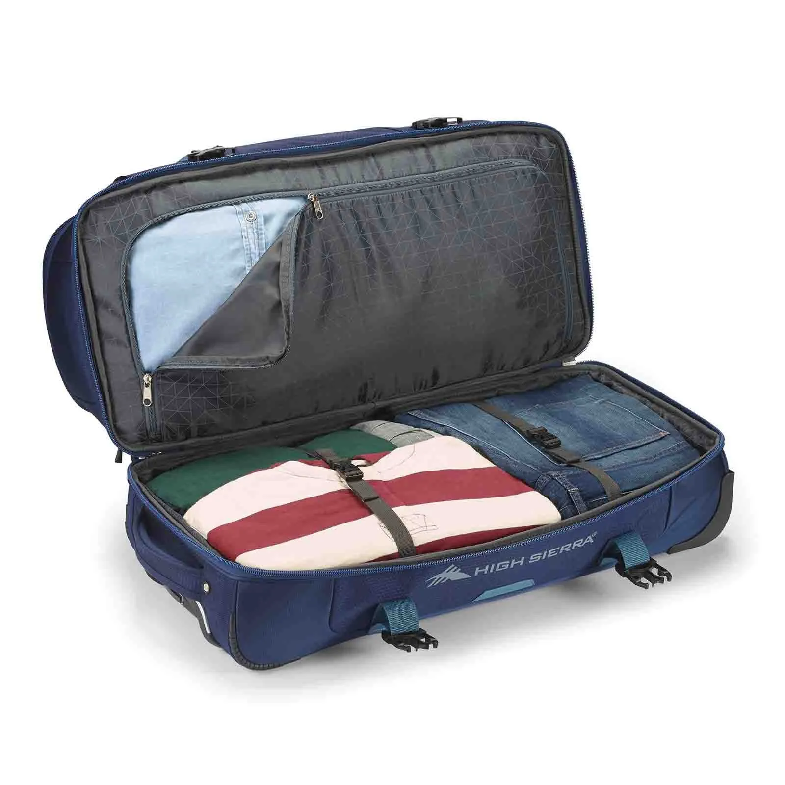 High Sierra Fairlead 71cm Wheeled Duffel Navy