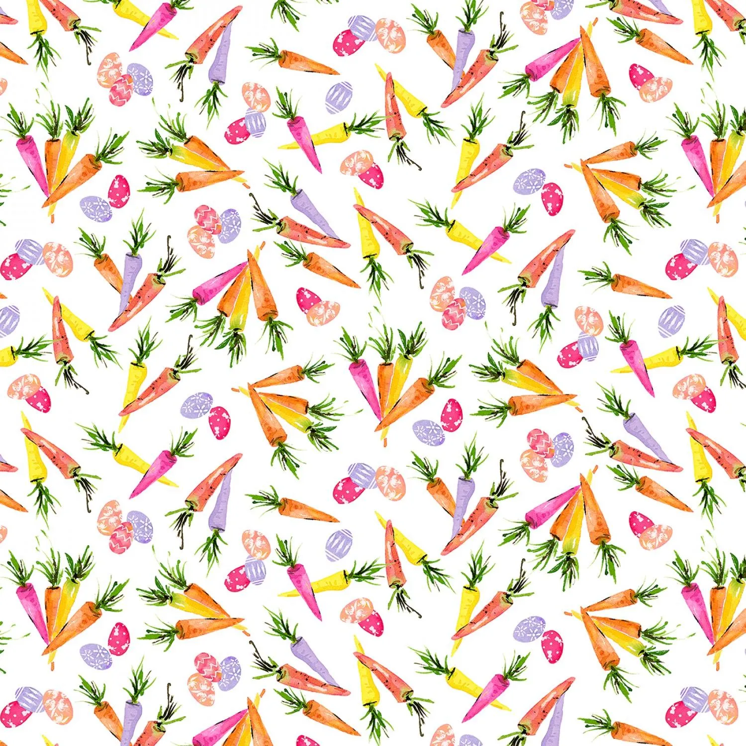 Hoppy Easter by P & B Textiles CARROT TOSS/WHITE