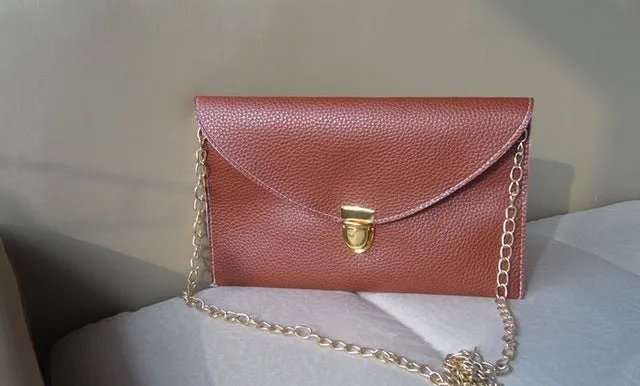 Hot Sale Fashion Women's Solid Clutch Bag Leather women envelope bag Messenger Bags Evening bags Female Clutches Handbag
