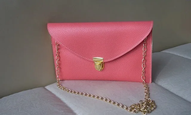 Hot Sale Fashion Women's Solid Clutch Bag Leather women envelope bag Messenger Bags Evening bags Female Clutches Handbag