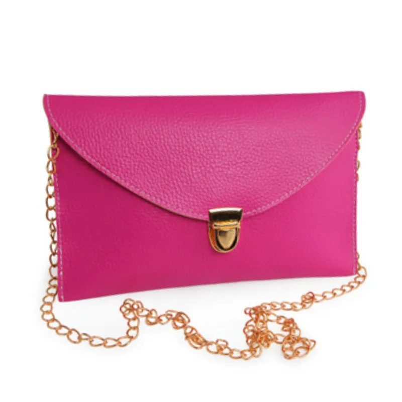 Hot Sale Fashion Women's Solid Clutch Bag Leather women envelope bag Messenger Bags Evening bags Female Clutches Handbag