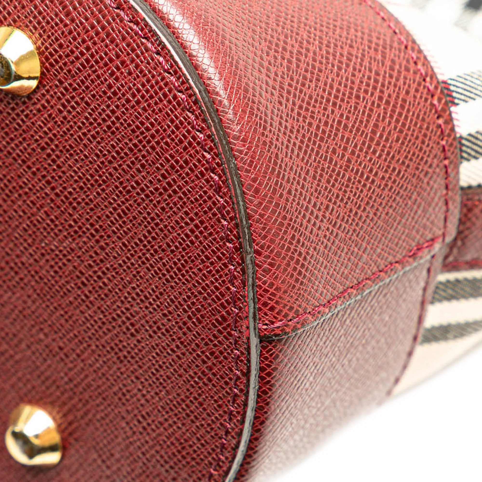 House Check Canvas Shoulder Bag