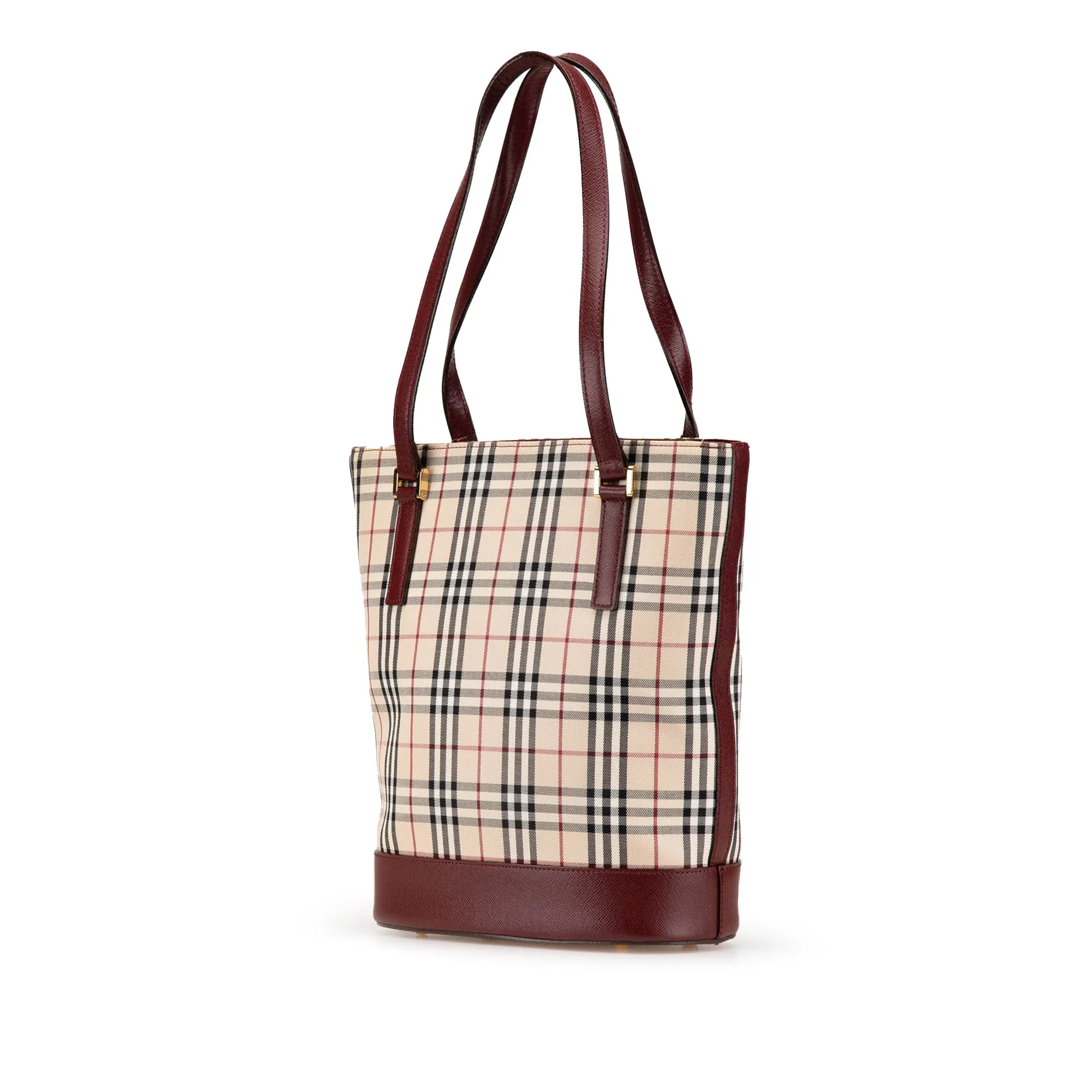 House Check Canvas Shoulder Bag