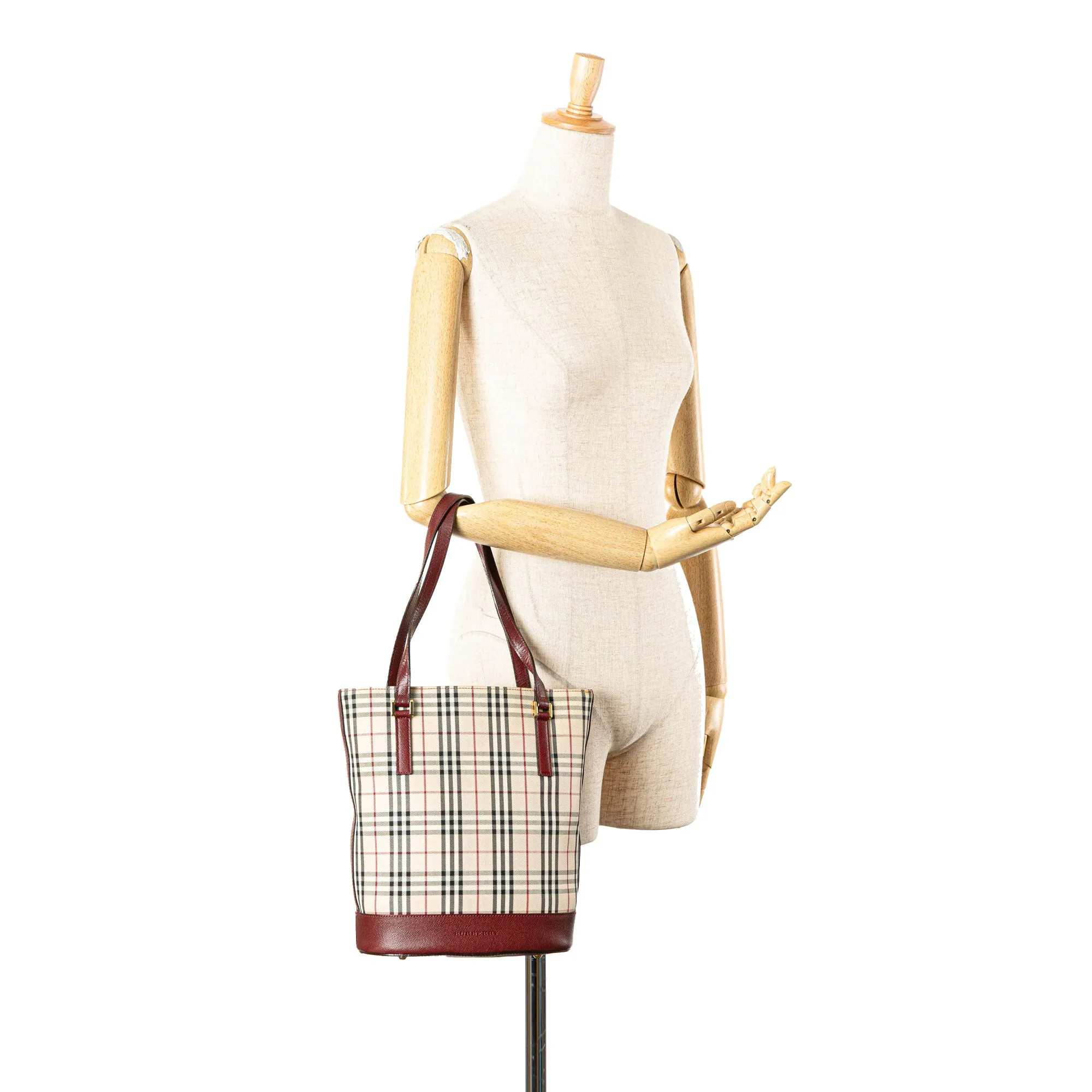 House Check Canvas Shoulder Bag