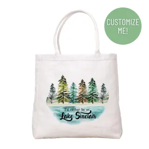 I'd Rather Be At Lake Tote Bag