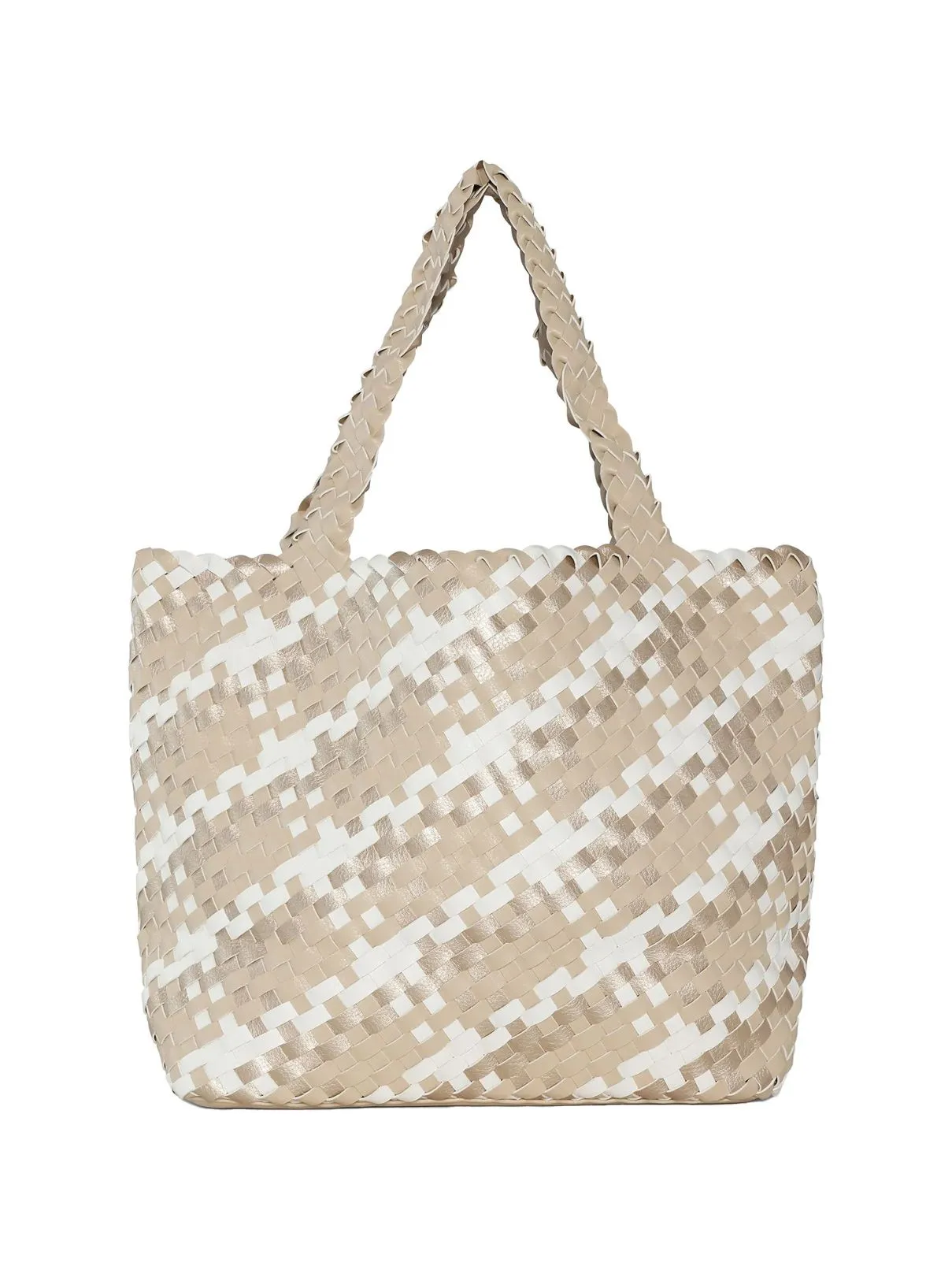 Ilse Jacobsen 08 Tote Graphics Bag in Ivory/White
