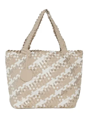 Ilse Jacobsen 08 Tote Graphics Bag in Ivory/White
