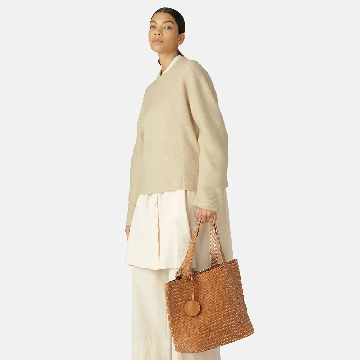 Ilse Jacobsen Woven Tote Bag Pumpkin-Copper