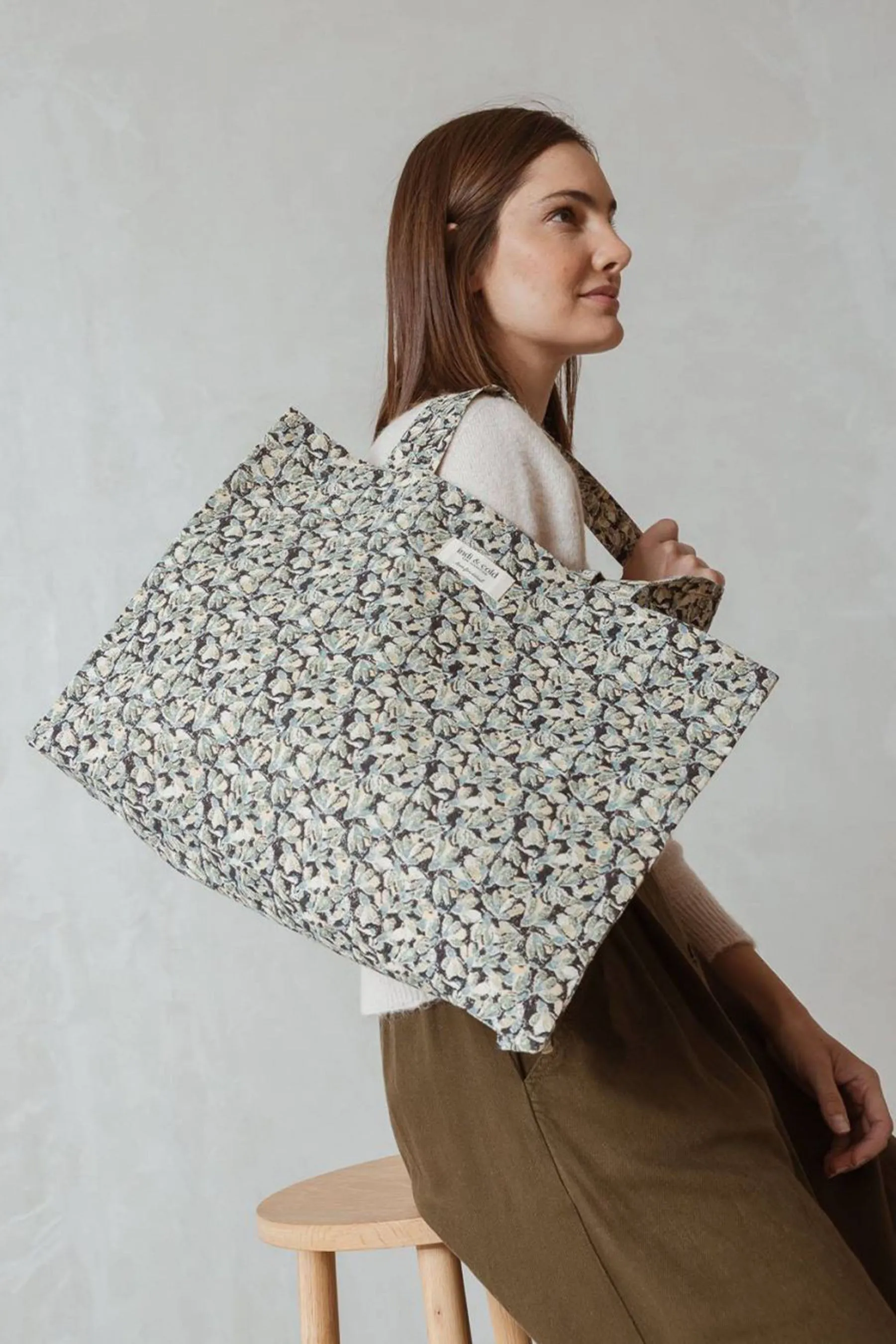 Indi & Cold Floral Fabric Bag (Blue)