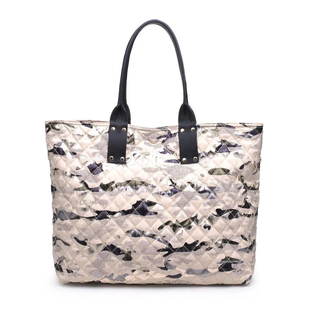 It Girl Reversible Tote - Rose Gold Metallic