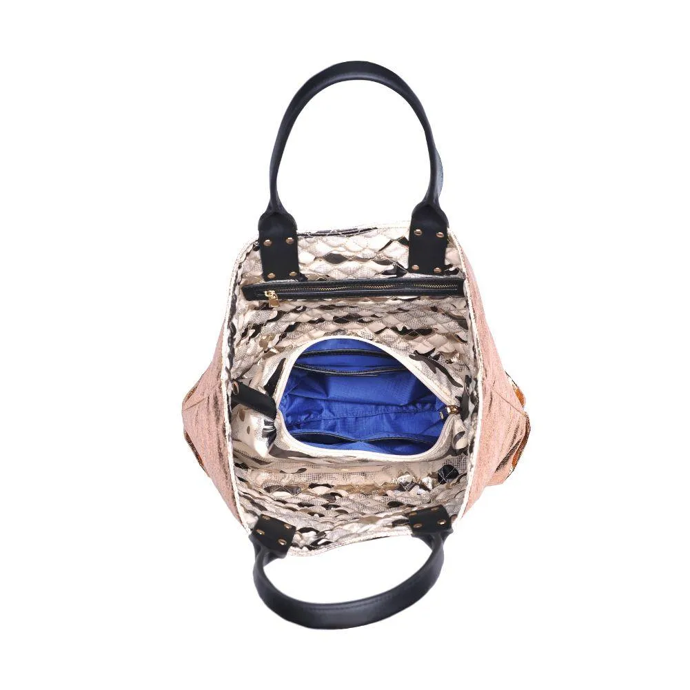 It Girl Reversible Tote - Rose Gold Metallic