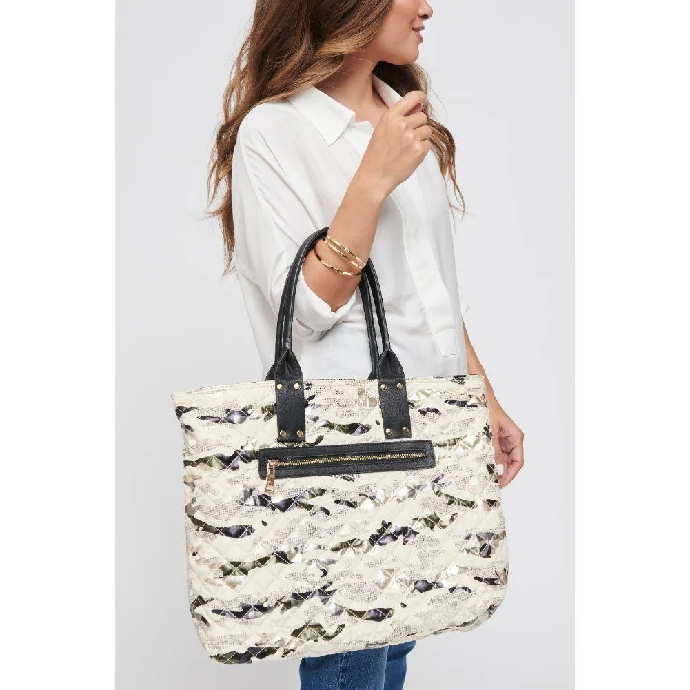 It Girl Reversible Tote - Rose Gold Metallic