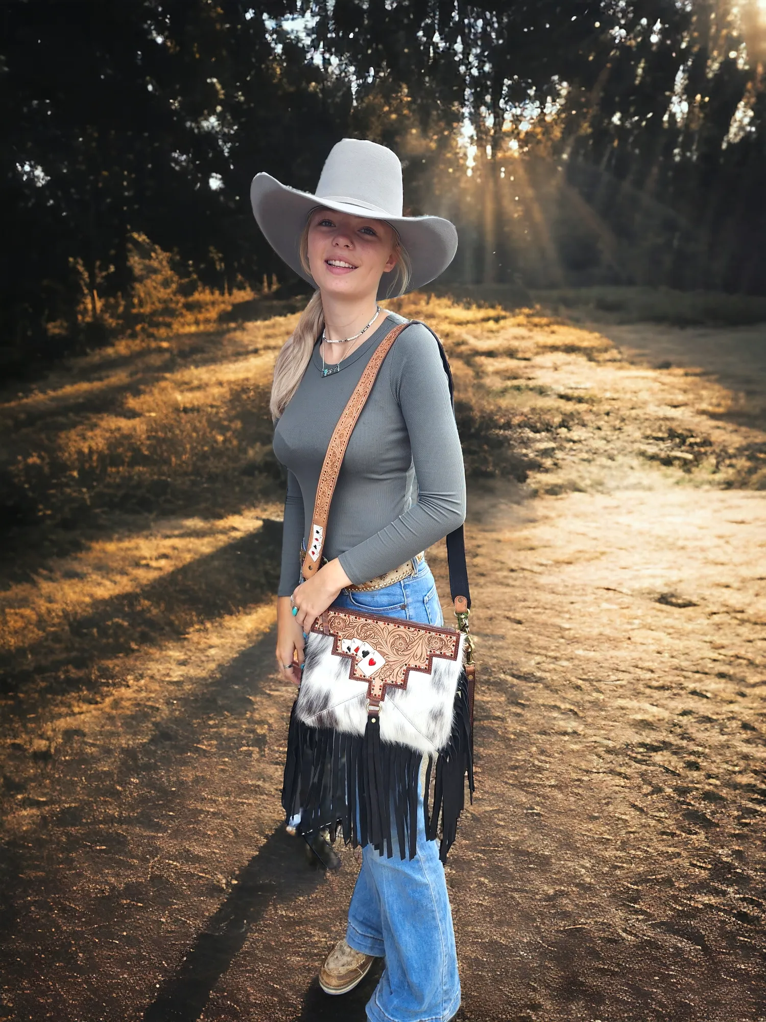 It's all Ace's Cowhide Bag