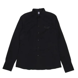 Jean’s Paul Gaultier Black Sheer Logo Studded Shirt Size XL
