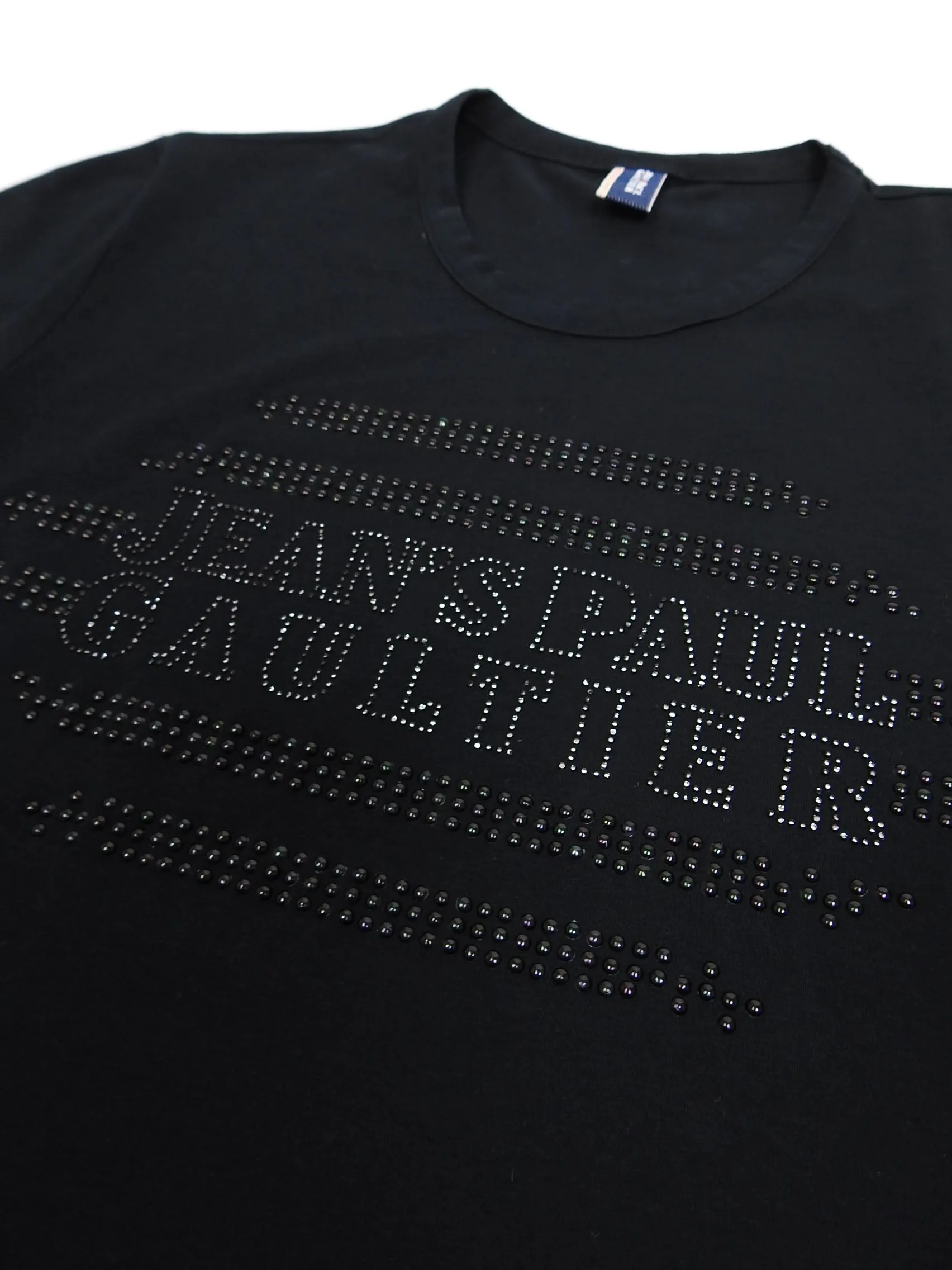 Jean’s Paul Gaultier Black Studded T-Shirt Size Medium