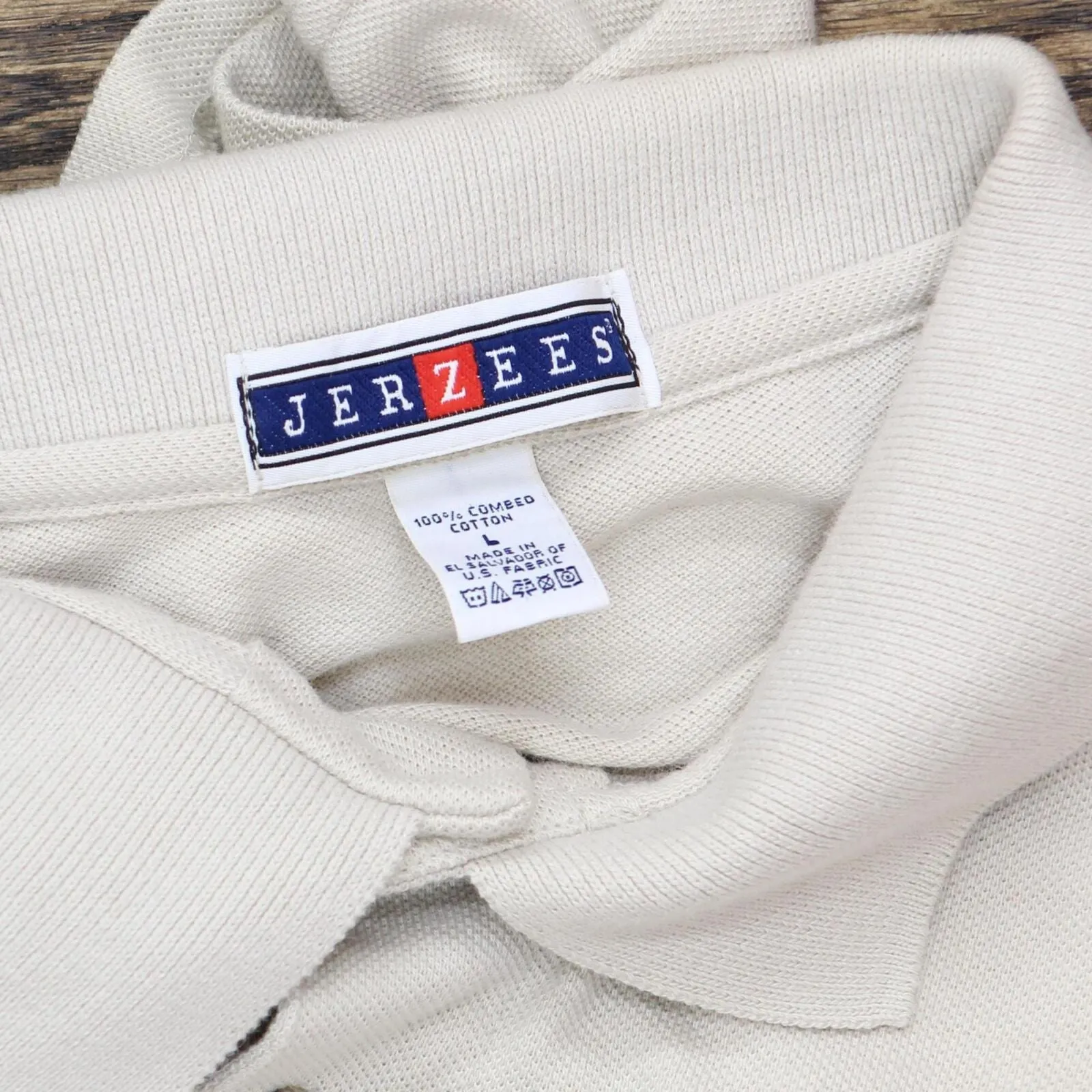 Jeezes Mens Combed Cotton Sand Rock Ridge Riders Utah Polo Shirt Sand Brown L