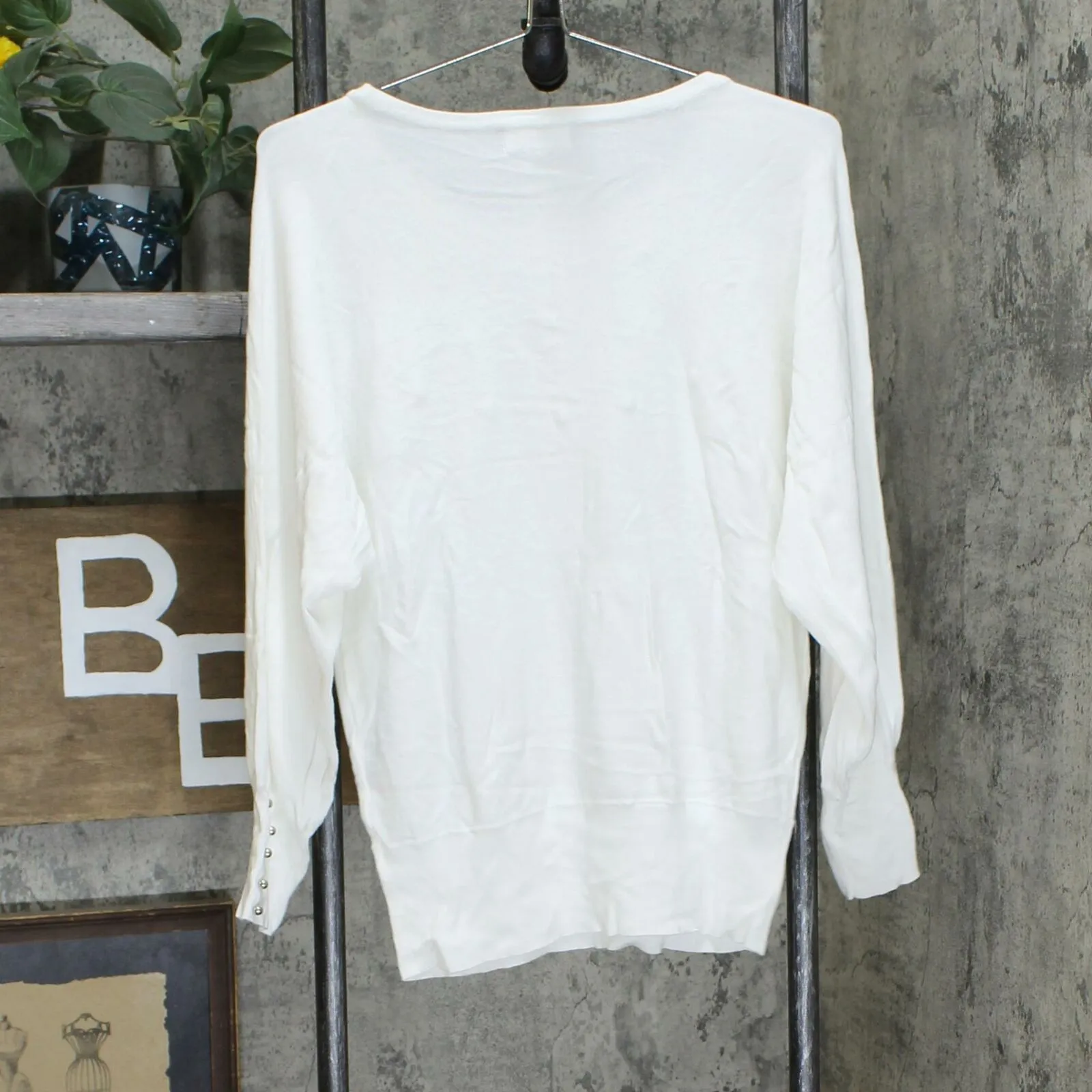 JM Collection Women's Petite Studded Sweater.
