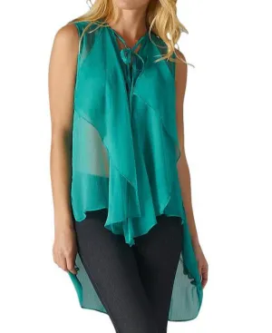 Julia Hi-Low Sheer Blouse