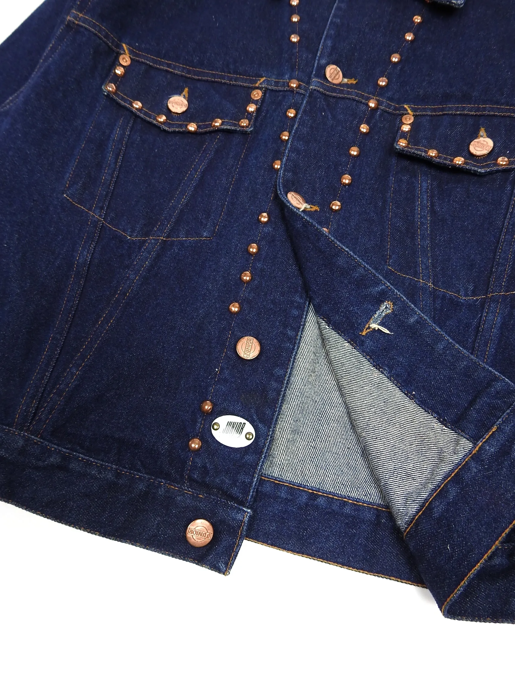 Junior Gaultier Studded Denim Jacket Size 50