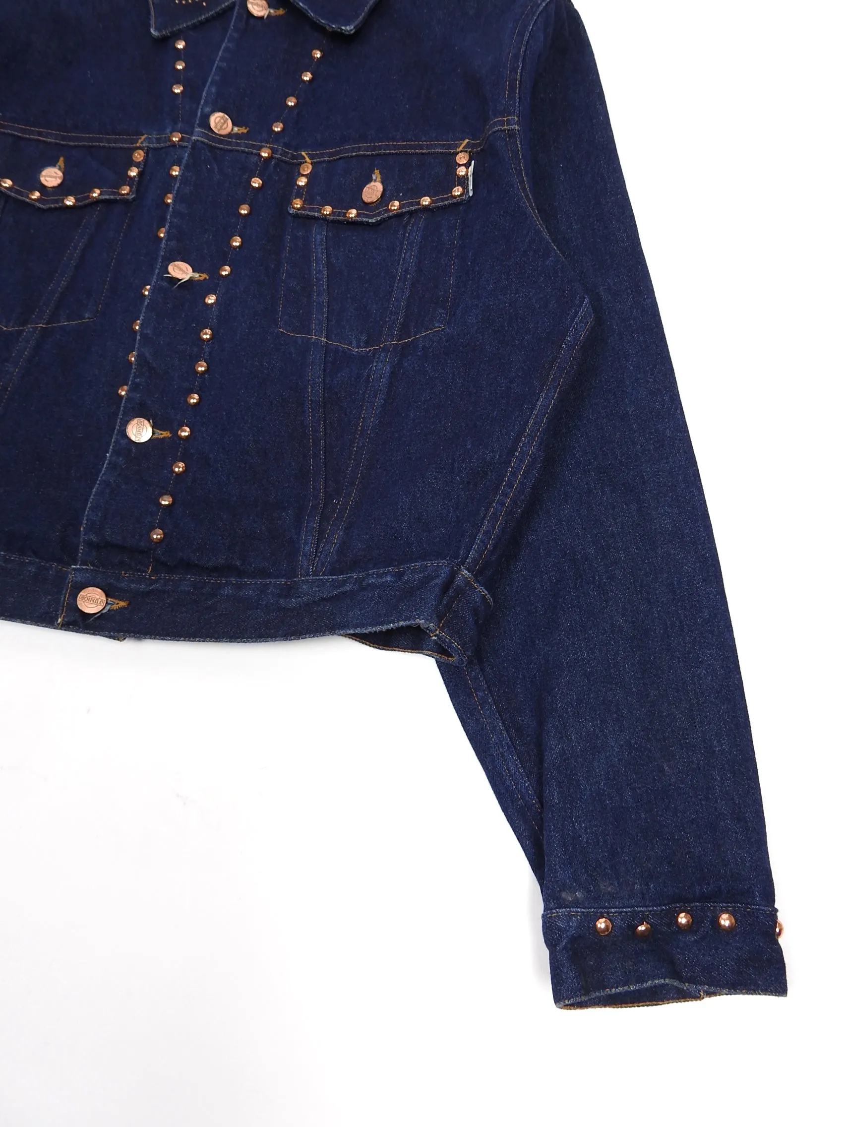 Junior Gaultier Studded Denim Jacket Size 50