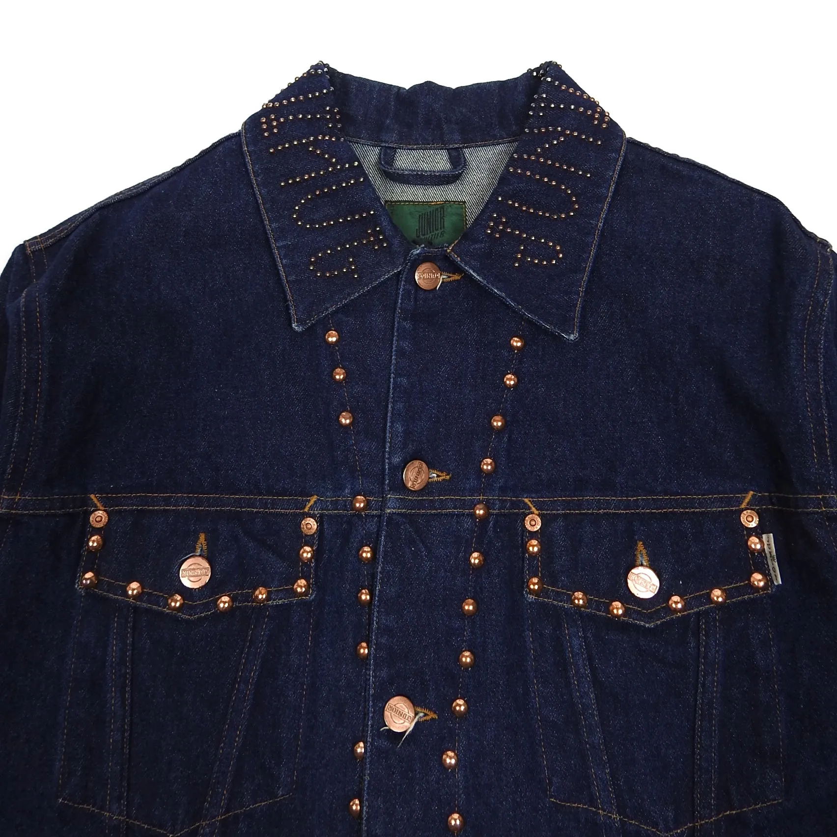 Junior Gaultier Studded Denim Jacket Size 50