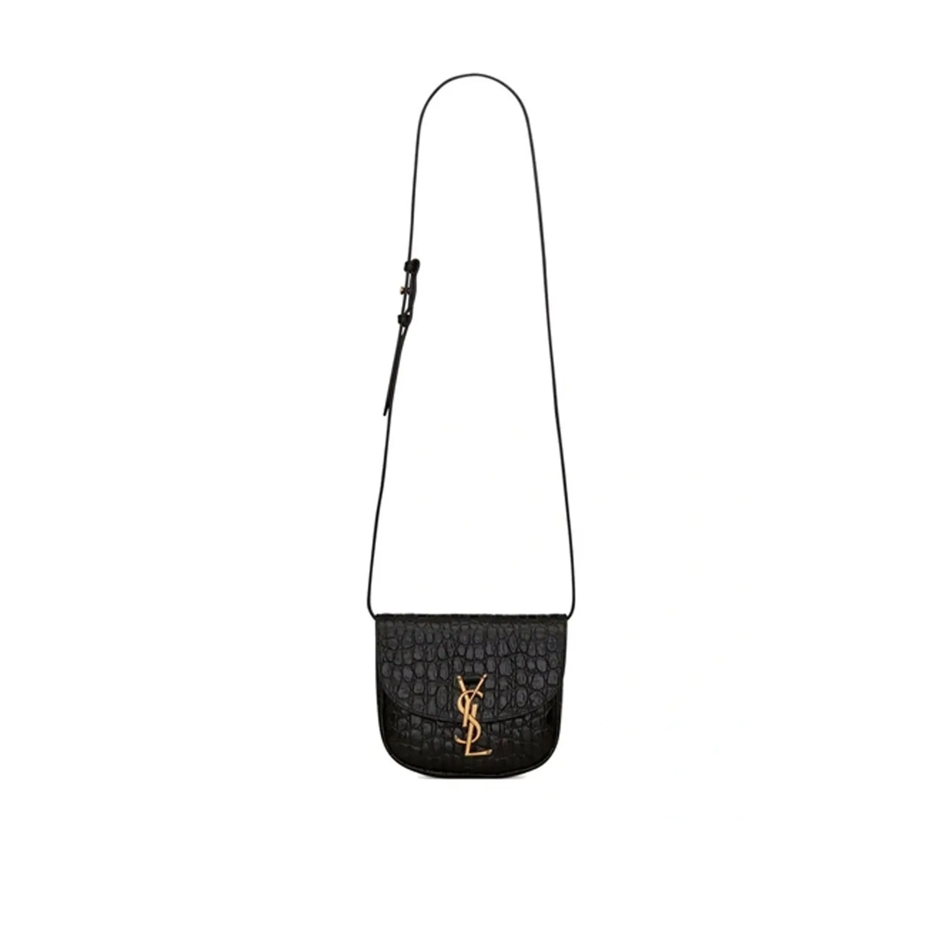 Kaia Small Satchel in Shiny Crocodile Embossed