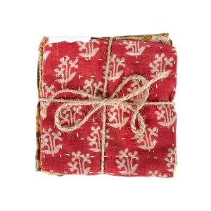 Kantha Coasters
