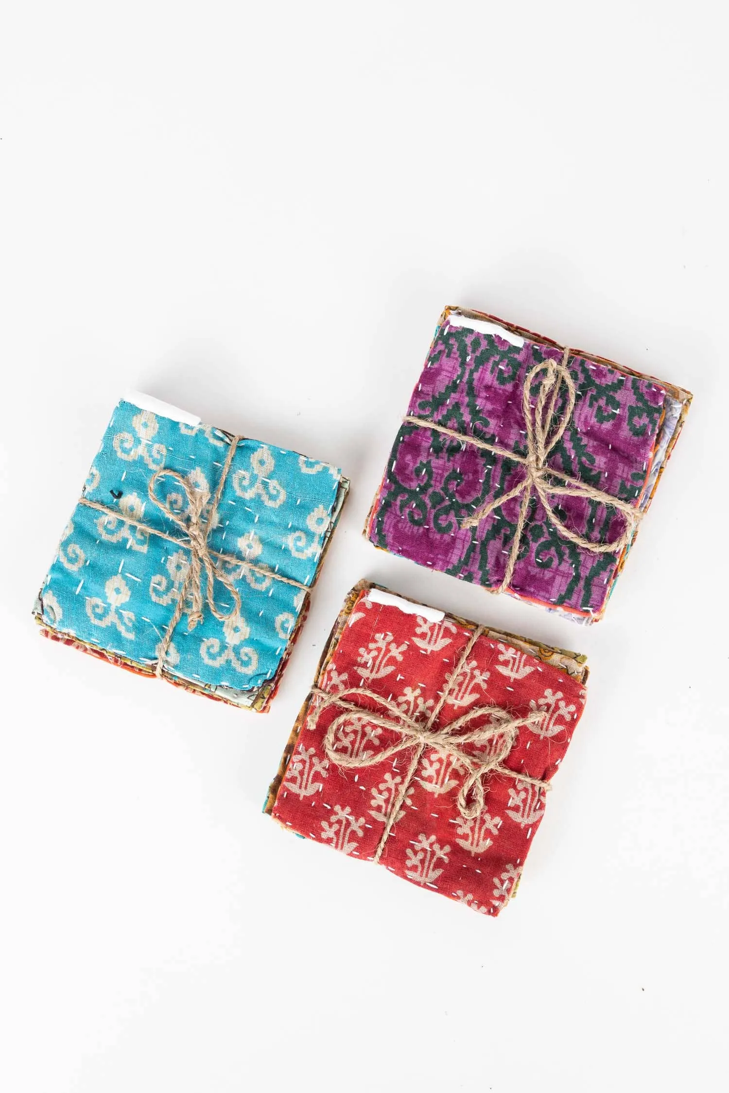 Kantha Coasters