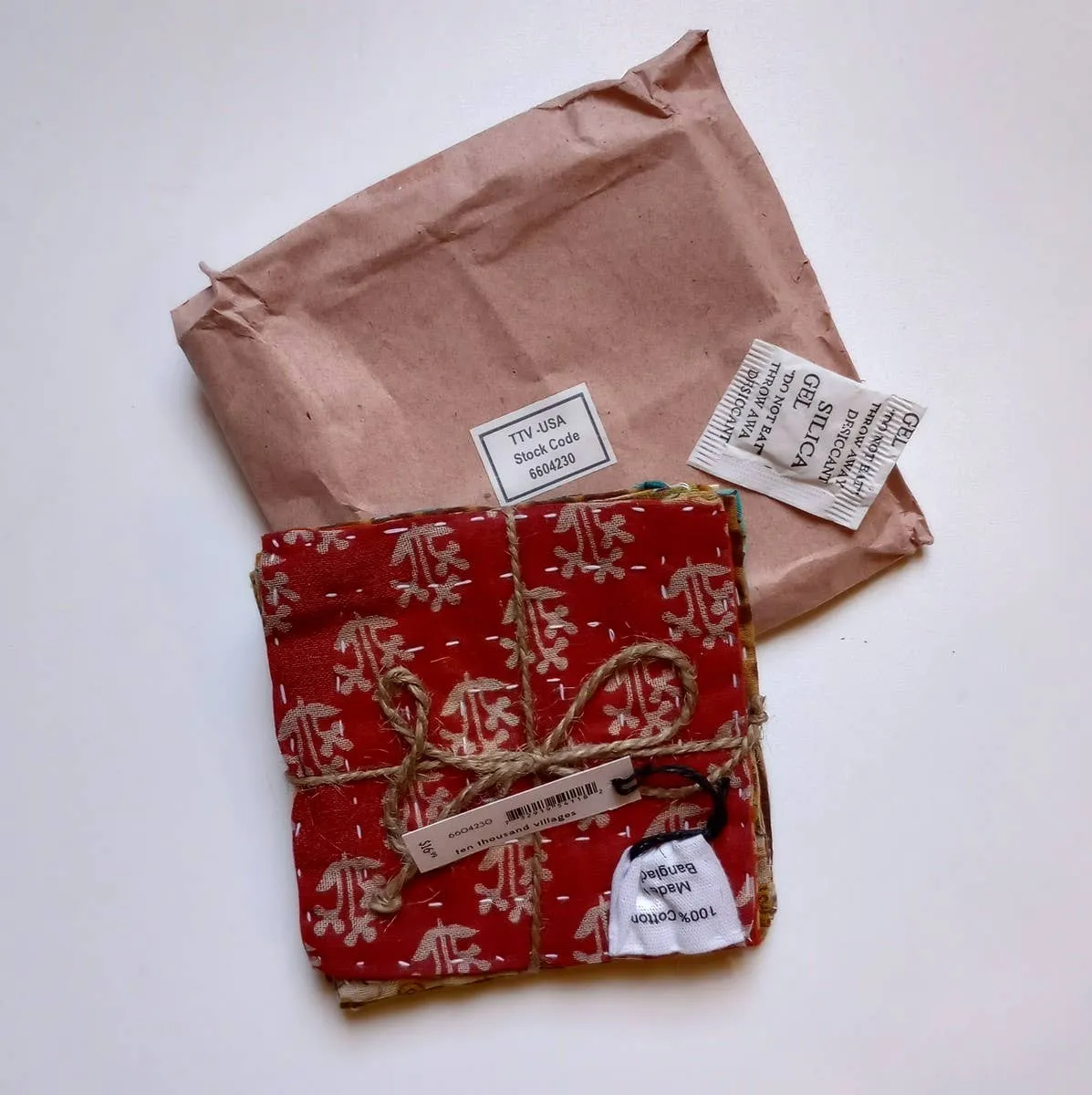 Kantha Coasters