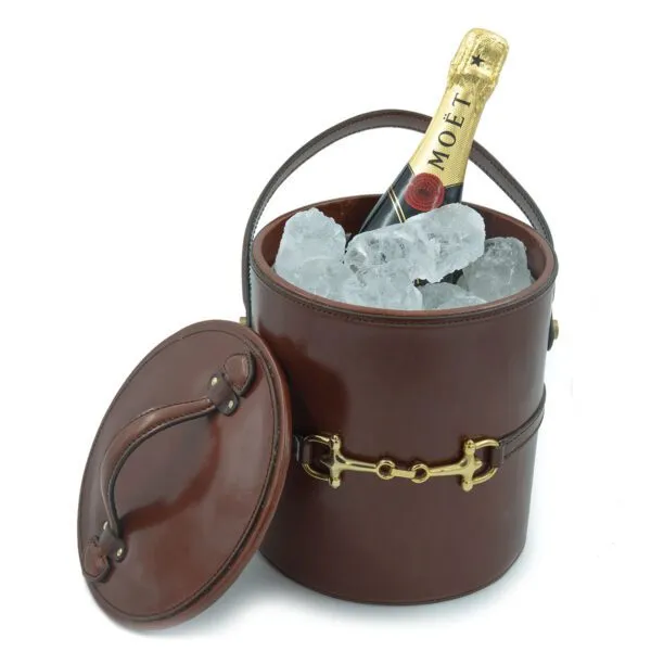 Kevin's Leather and Stainless Steel Ice Bucket