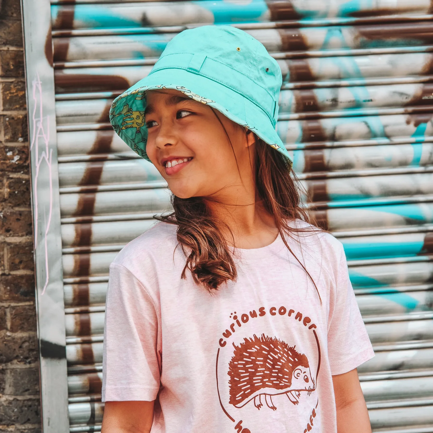 Kids  Reversible Adventurer Bucket Hat: Giraffe