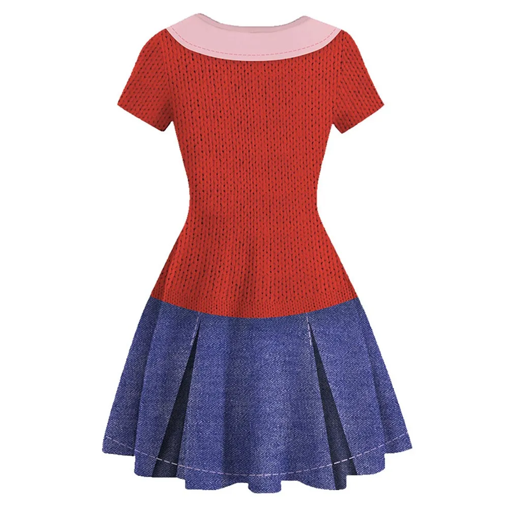 Kids Turning Red Mei Cosplay Costume Kids Girls Dress Outfits Halloween Carnival Suit