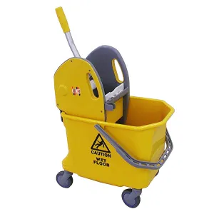Kleanway Mini 18L Bucket W/ Wringer - Yellow