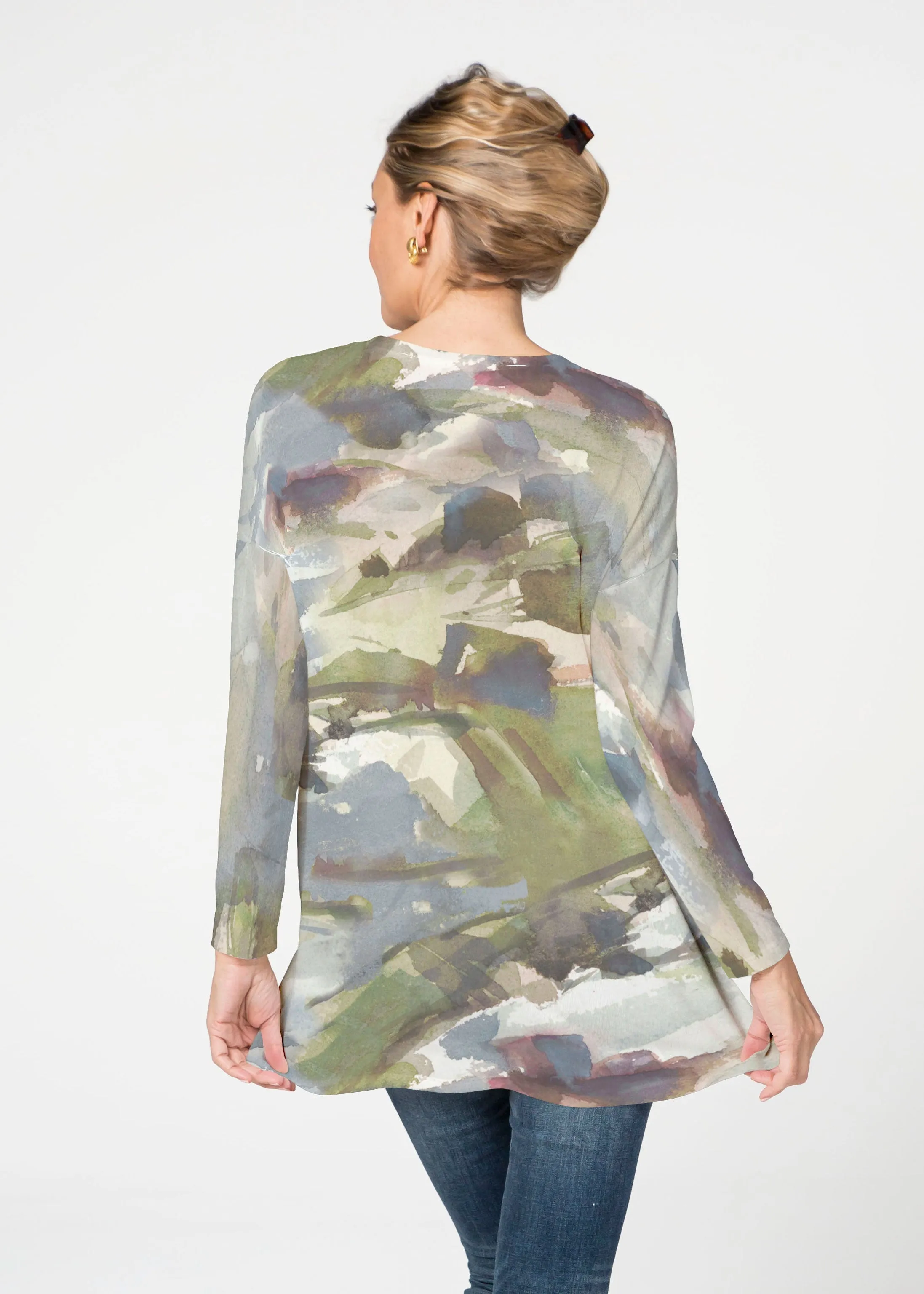 Landscape Green (15033) ~ Slouchy Butterknit Top