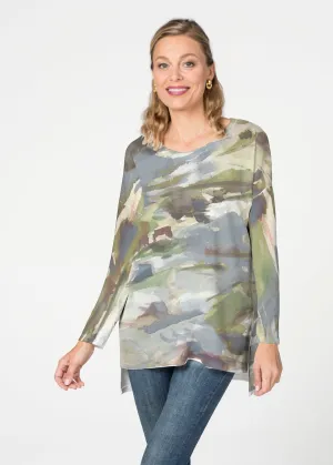 Landscape Green (15033) ~ Slouchy Butterknit Top