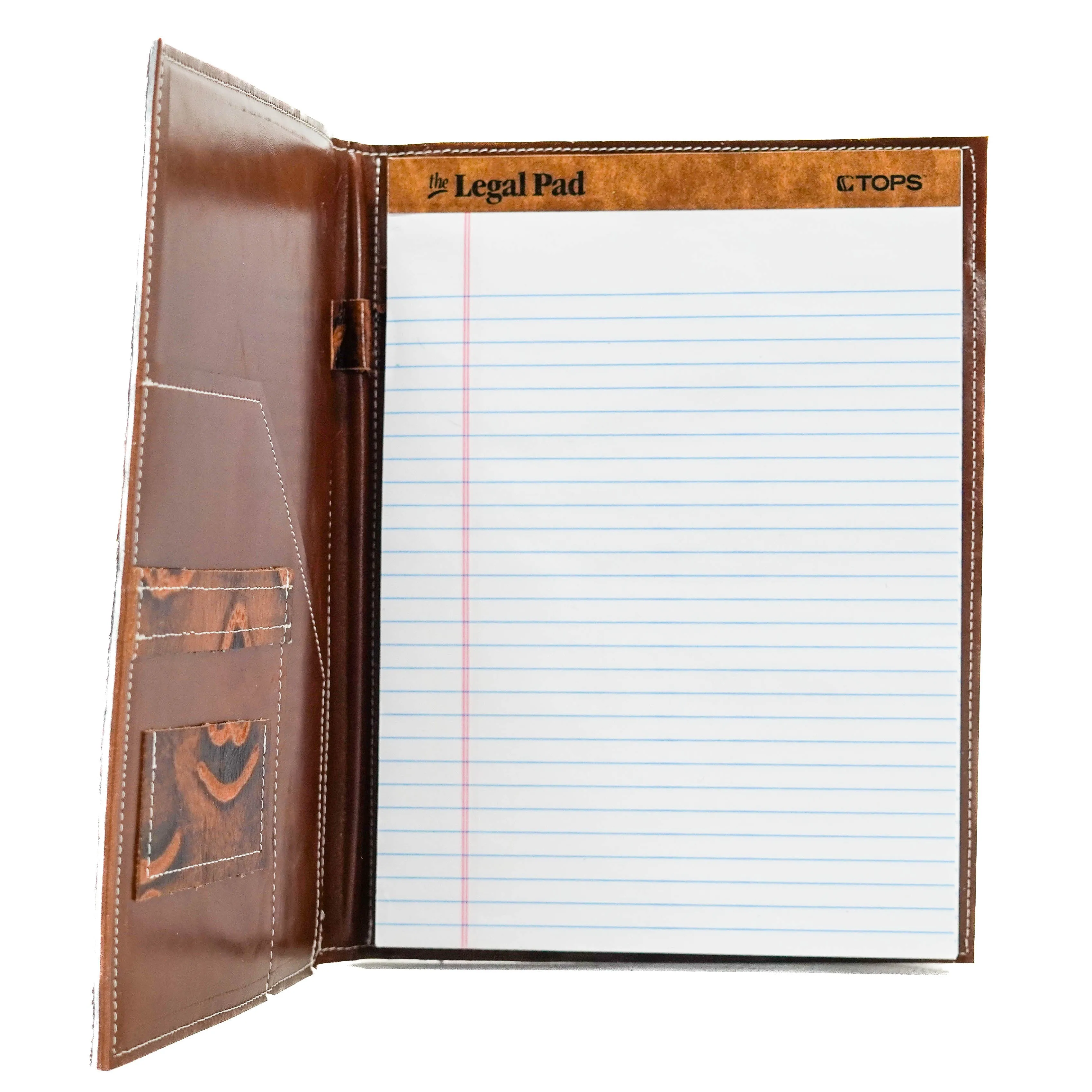 Large Notepad Cover - Tricolor w/ Burnt Brands