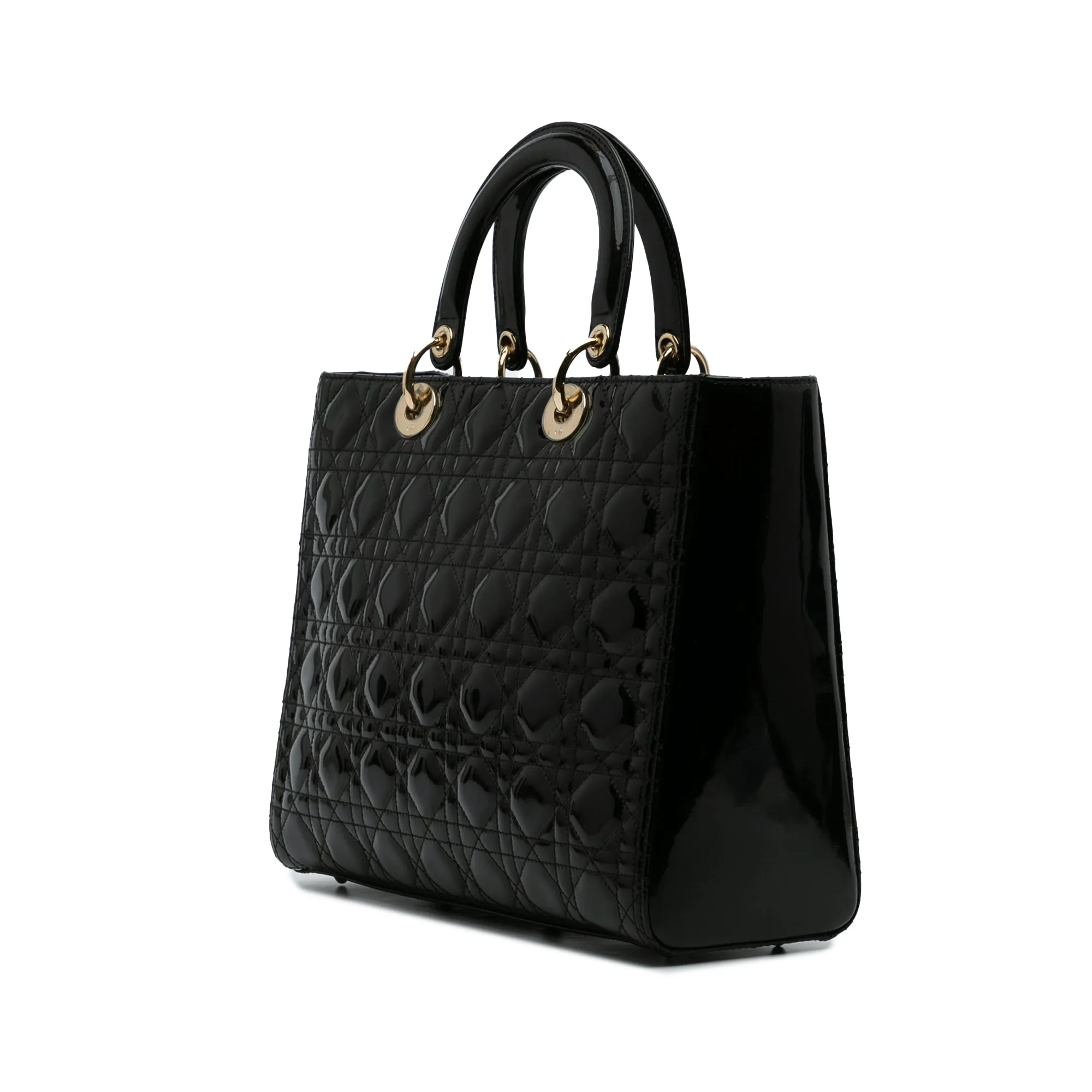 Large Patent Cannage Lady Dior