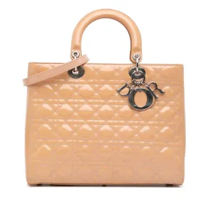 Large Patent Cannage Lady Dior