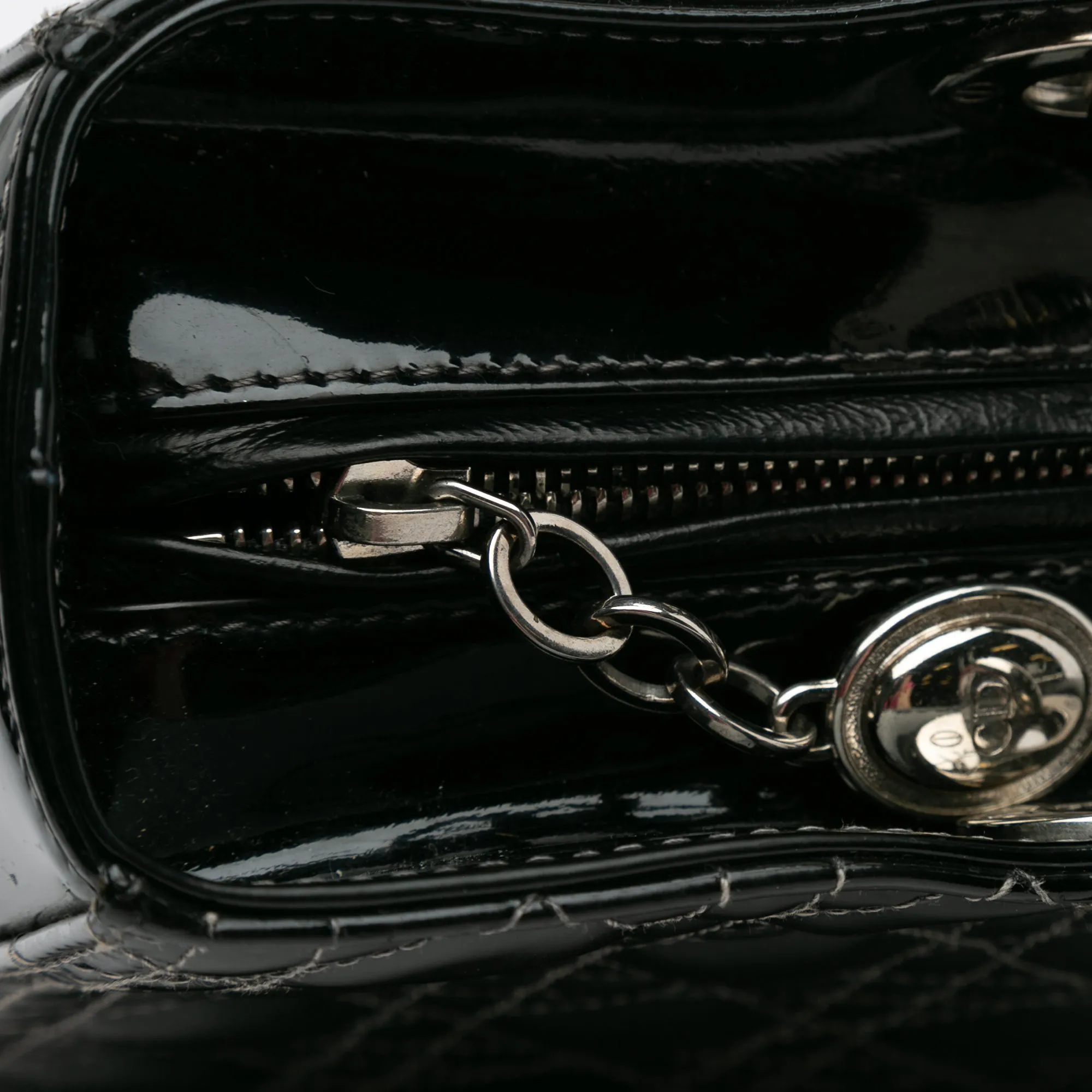 Large Patent Cannage Lady Dior