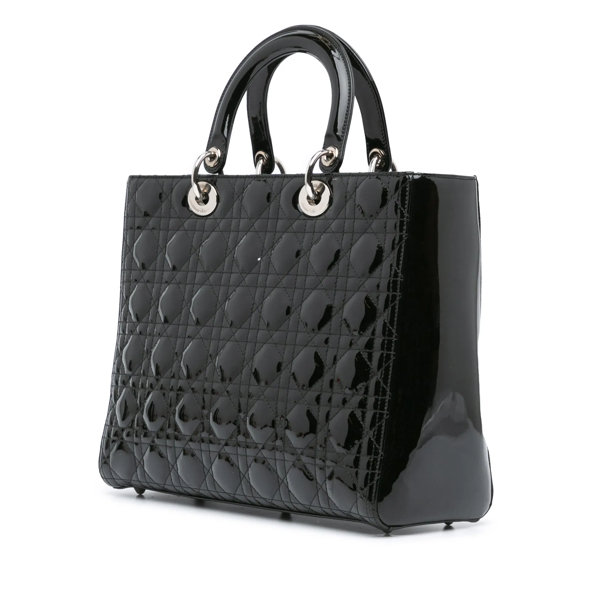 Large Patent Cannage Lady Dior