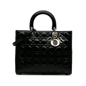 Large Patent Cannage Lady Dior