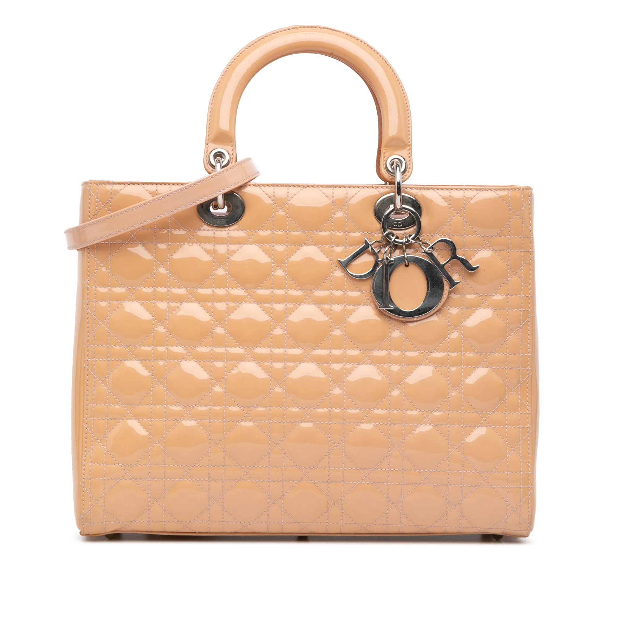 Large Patent Cannage Lady Dior