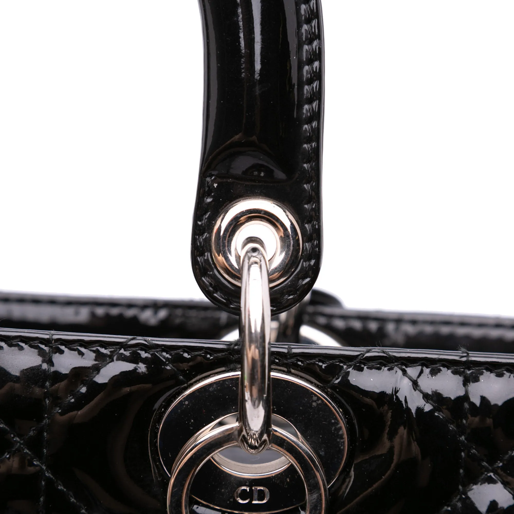 Large Patent Cannage Lady Dior